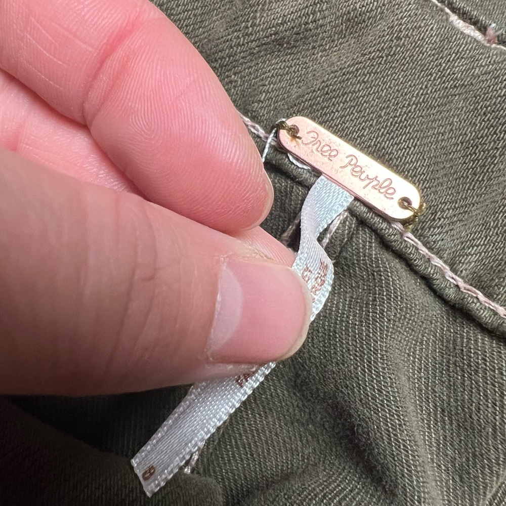 NWT‎ Free People Army Green Skirt- 8 - Picture 7 of 7
